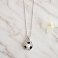 Elegant Faux Pearl Floral Cutout Pendant Necklace