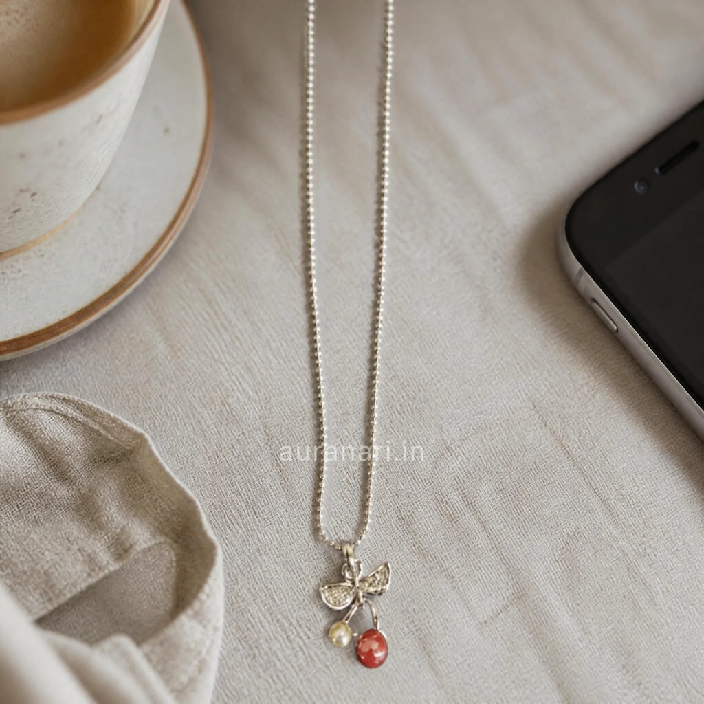 Charming Dual Cherry Pendant Necklace