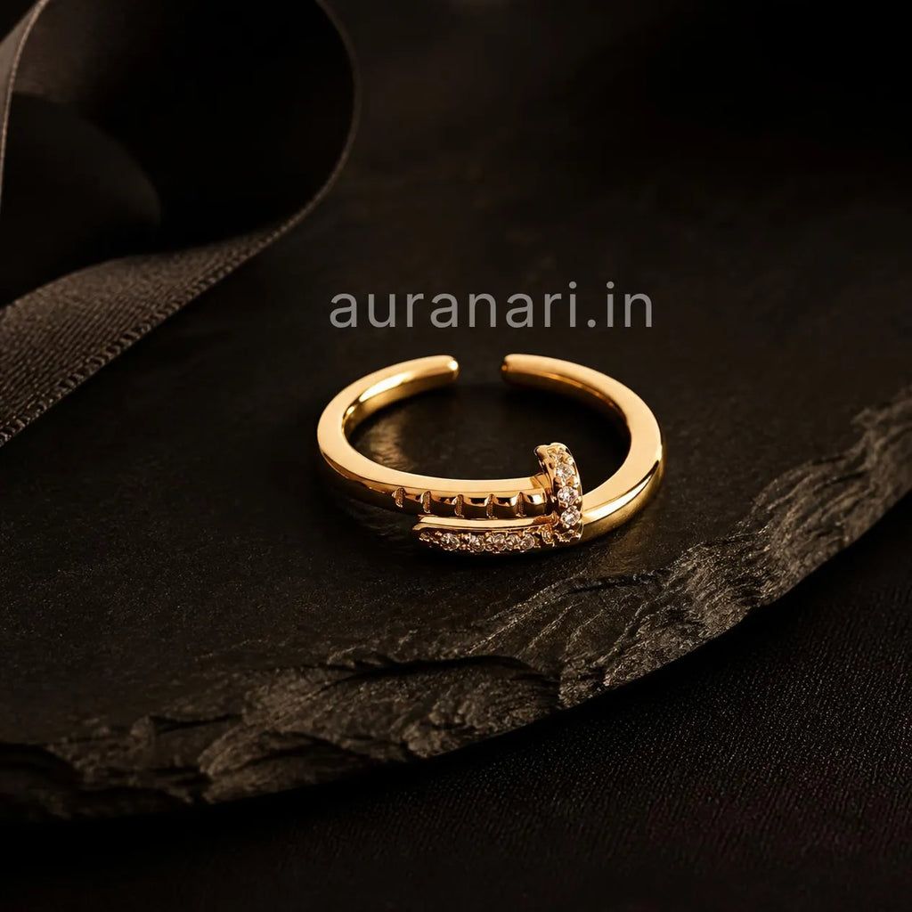 Crystal Finger Wrap Ring (Free Size)