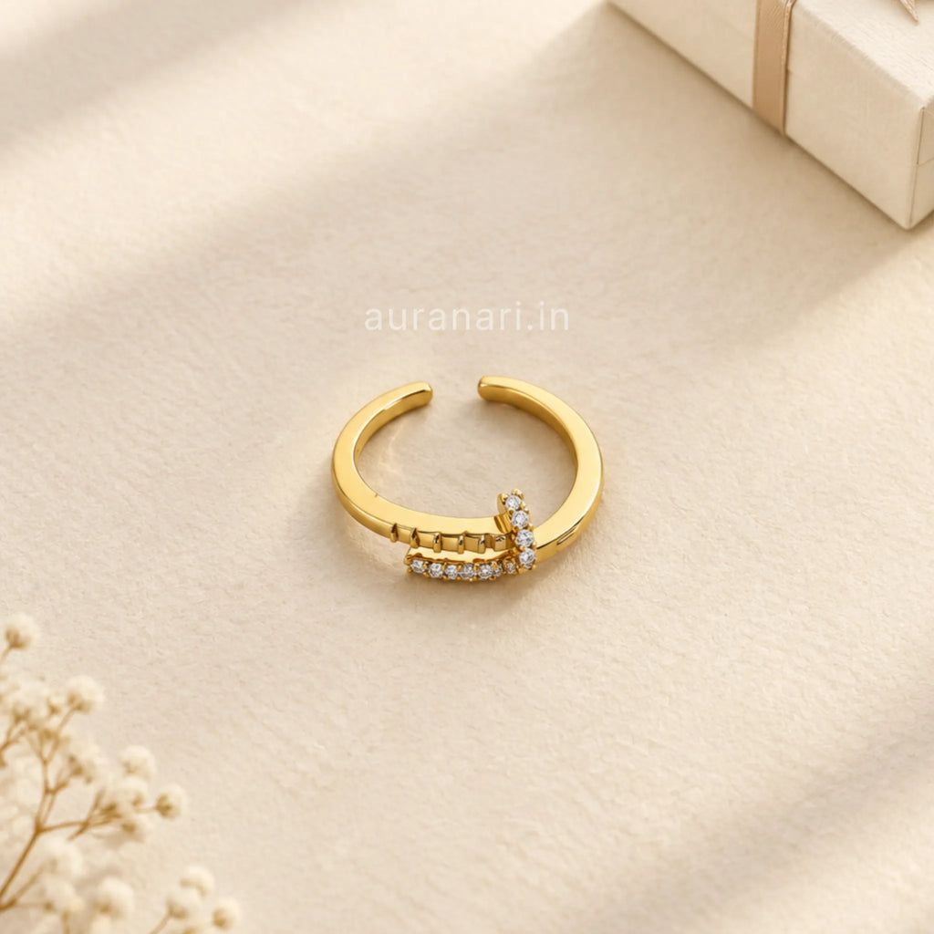Crystal Finger Wrap Ring (Free Size)