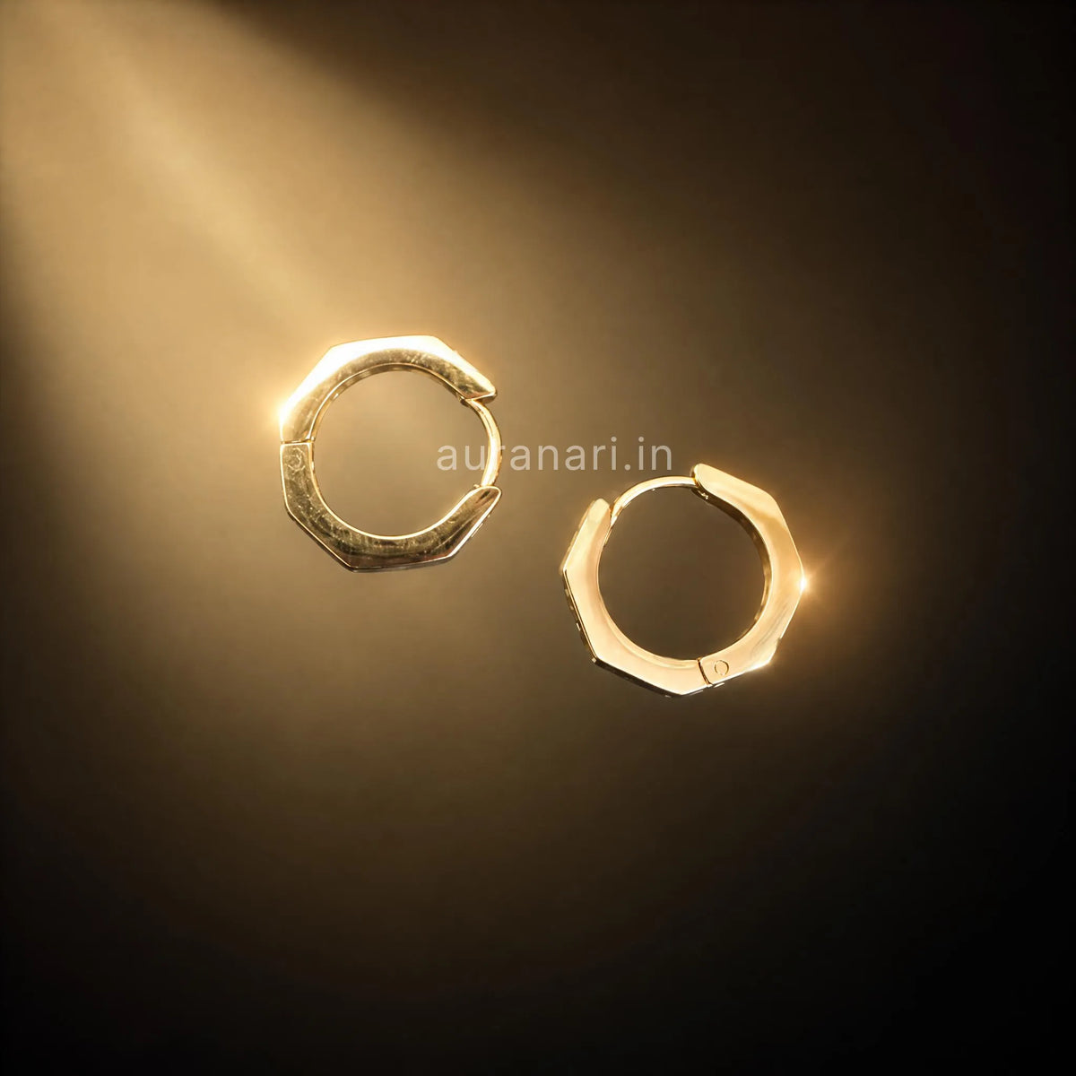 Minimalist Geometric Octagonal Hoop Earrings