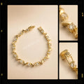 Zig-Zag Crystal Chain Free Size Bracelet