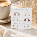 7 Days of Style Weekly Minimalist Stud Earrings Combo
