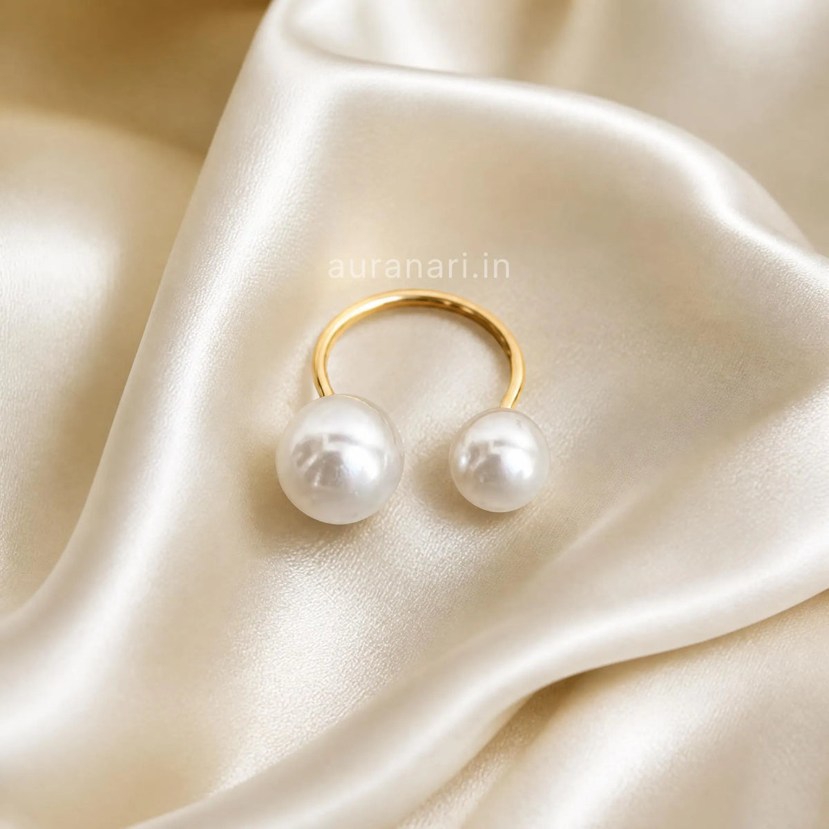 Dual Pearl Adjustable Ring