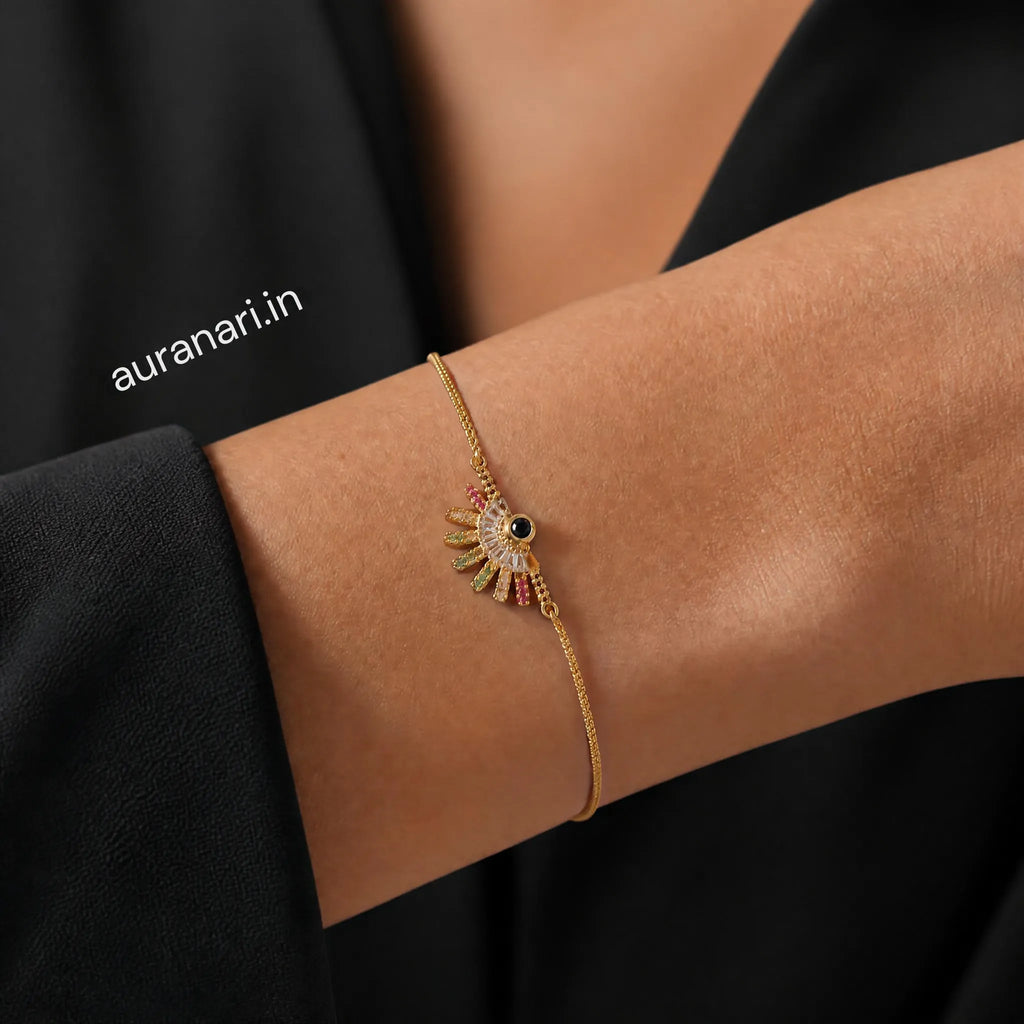 Radiant Rainbow Slider Free Size Bracelet