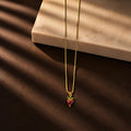 Dainty Strawberry Pendant Necklace