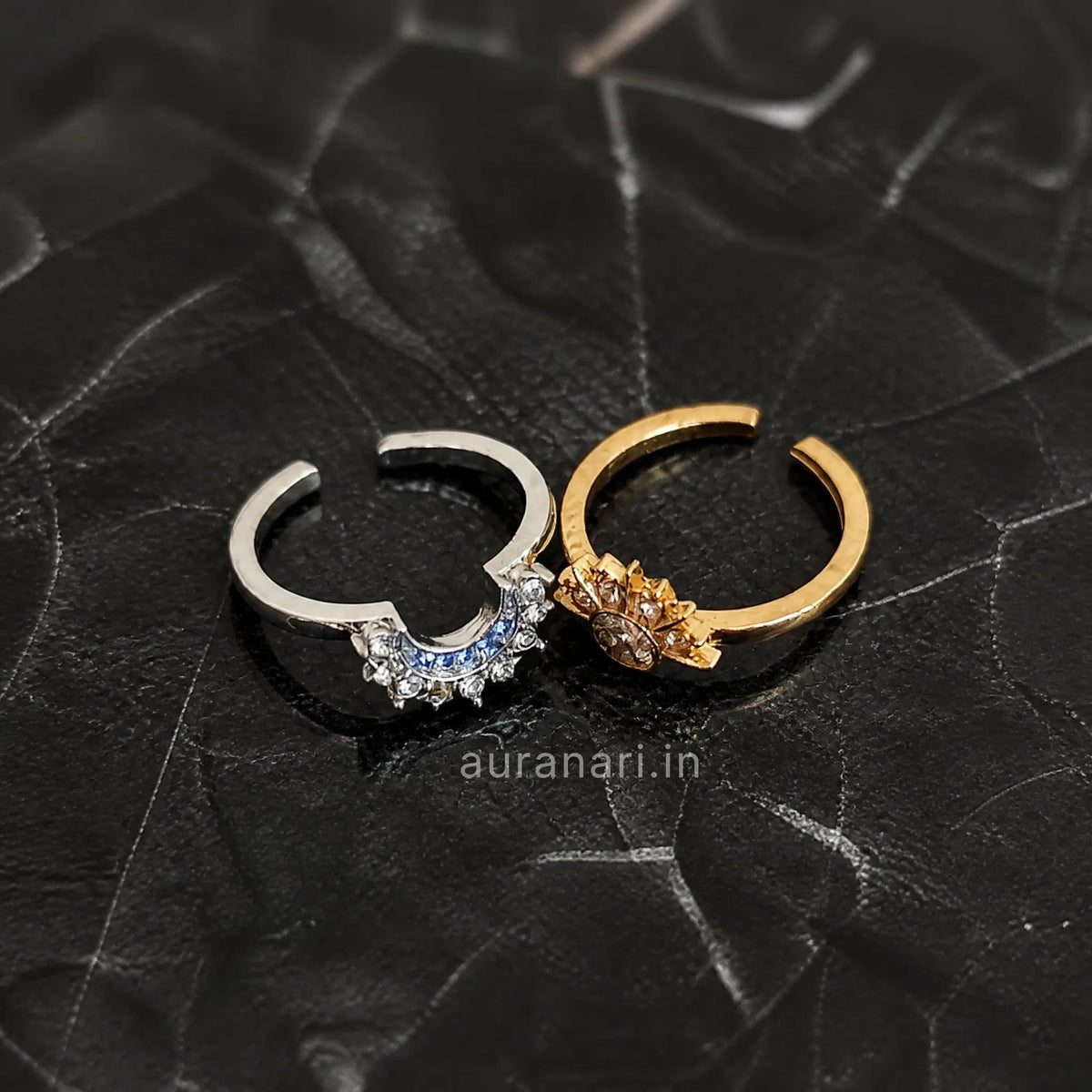 Sun & Moon Celestial Rustik Adjustable Rings (Free Size)