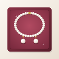 Pearl Necklace & Earrings Gift Set