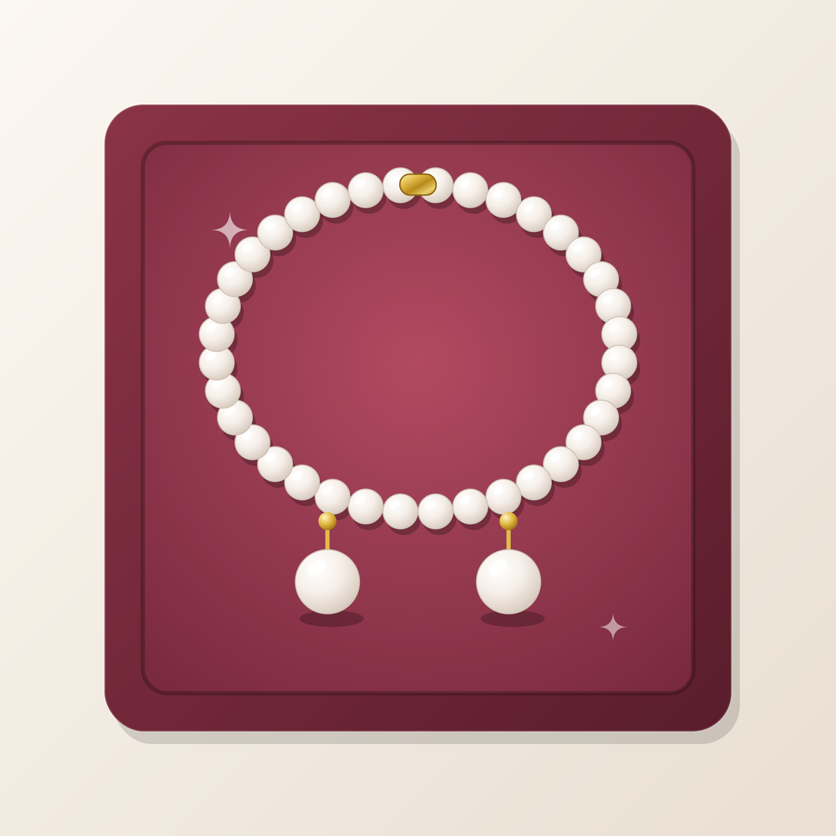 Pearl Necklace & Earrings Gift Set